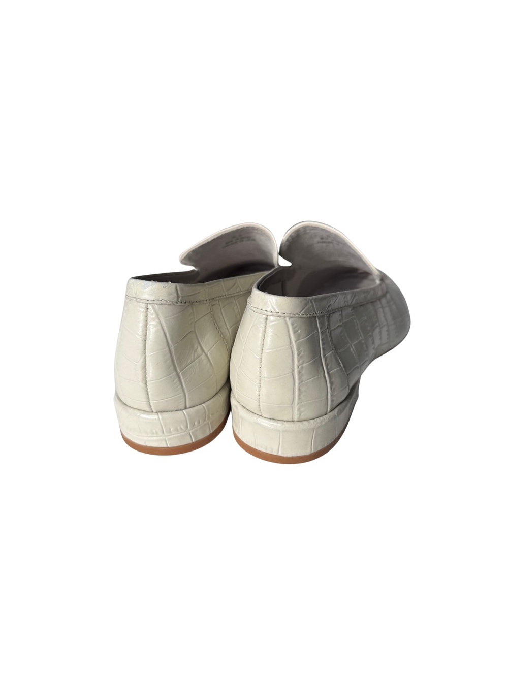 Jeffrey Campbell Women’s Cream Croc-Embossed Loafers - Picture 6 of 8